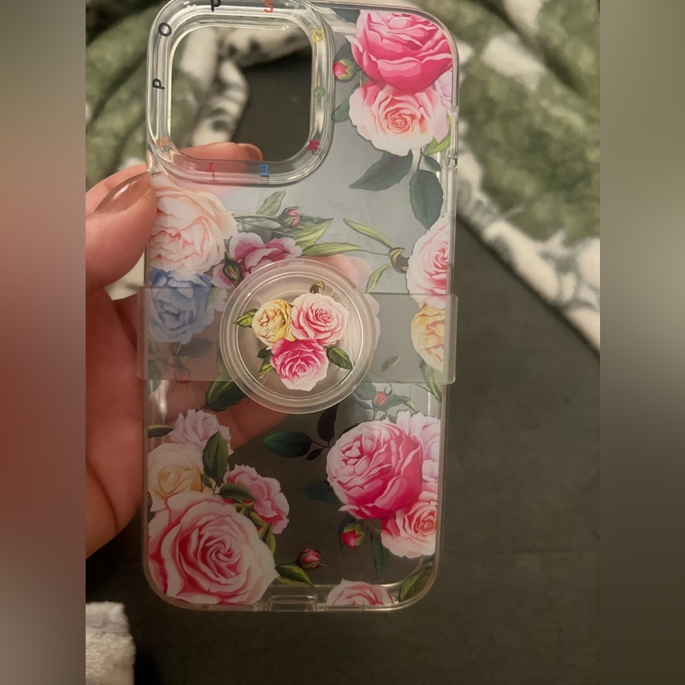 iPhone 13/14 pro max case with removable pop socket
